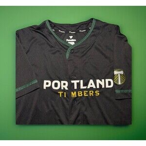 Portland Timbers Soccer Jersey MLS Baseball Jersey Fanatics Black Mens Size XXL